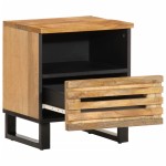 vidaXL Noptiere, 2 buc., 40x34x46 cm, lemn masiv de mango brut vidaXL Noptiere, 2 buc., 40x34x46 cm, lemn masiv de mango brut