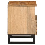 vidaXL Noptiere, 2 buc., 40x34x46 cm, lemn masiv de mango brut vidaXL Noptiere, 2 buc., 40x34x46 cm, lemn masiv de mango brut