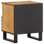 vidaXL Noptiere, 2 buc., 40x34x46 cm, lemn masiv de mango brut vidaXL Noptiere, 2 buc., 40x34x46 cm, lemn masiv de mango brut