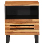 vidaXL Noptiere, 2 buc., 40x34x46 cm, lemn masiv de acacia vidaXL Noptiere, 2 buc., 40x34x46 cm, lemn masiv de acacia