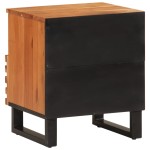 vidaXL Noptiere, 2 buc., 40x34x46 cm, lemn masiv de acacia vidaXL Noptiere, 2 buc., 40x34x46 cm, lemn masiv de acacia