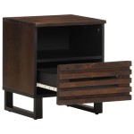 vidaXL Noptiere, 2 buc., 40x34x46 cm, lemn masiv de acacia vidaXL Noptiere, 2 buc., 40x34x46 cm, lemn masiv de acacia