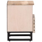 vidaXL Noptiere, 2 buc., 40x34x46 cm, lemn masiv mango albit vidaXL Noptiere, 2 buc., 40x34x46 cm, lemn masiv mango albit