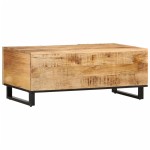vidaXL Măsuță de cafea, 100x55x40 cm, lemn masiv de mango brut vidaXL Măsuță de cafea, 100x55x40 cm, lemn masiv de mango brut