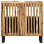 vidaXL Dulap pentru chiuveta de baie 62x34x58 cm lemn masiv mango brut