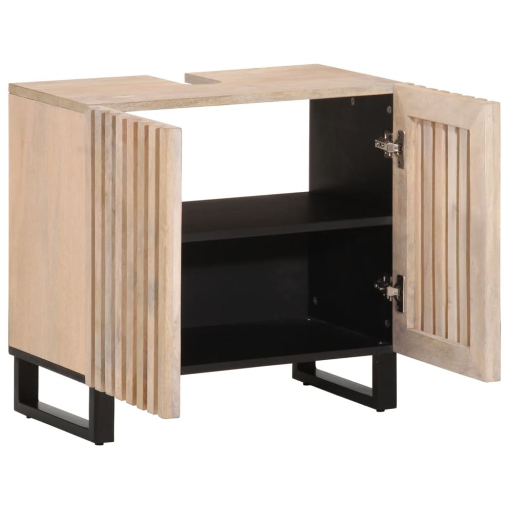 vidaXL Dulap pentru chiuveta de baie, 62x34x58 cm, lemn masiv de mango