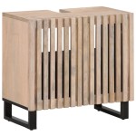 vidaXL Dulap pentru chiuveta de baie, 62x34x58 cm, lemn masiv de mango vidaXL Dulap pentru chiuveta de baie, 62x34x58 cm, lemn masiv de mango