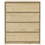 vidaXL Dulap cu sertar SAUDA stejar, 76,5x39x91 cm, lemn masiv de pin vidaXL Dulap cu sertar SAUDA stejar, 76,5x39x91 cm, lemn masiv de pin