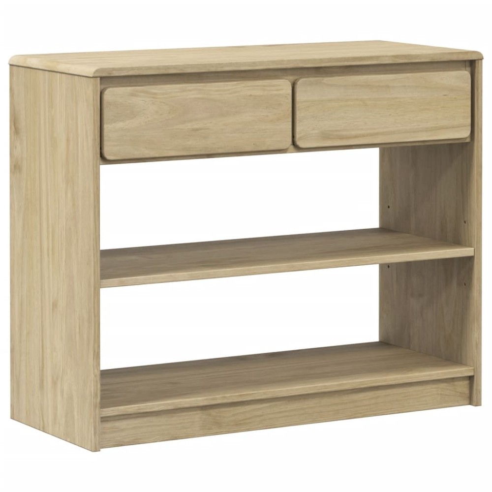 vidaXL Măsuță consolă "SAUDA", stejar, 89,5x36,5x73 cm, lemn masiv pin