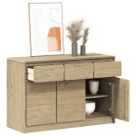 vidaXL Dulap "SAUDA", stejar, 114x43x75,5 cm, lemn masiv de pin vidaXL Dulap "SAUDA", stejar, 114x43x75,5 cm, lemn masiv de pin