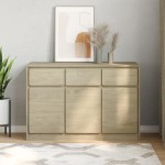 vidaXL Dulap "SAUDA", stejar, 114x43x75,5 cm, lemn masiv de pin vidaXL Dulap "SAUDA", stejar, 114x43x75,5 cm, lemn masiv de pin