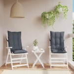 vidaXL Perne scaun cu spătar înalt 2 buc, antracit, țesătură Oxford