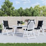 vidaXL Perne de scaun cu spătar înalt, 4 buc, negru, țesătură Oxford