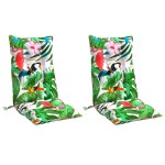vidaXL Perne de scaun spătar înalt, 2 buc., multicolor, textil oxford