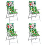 vidaXL Perne de scaun spătar înalt, 4 buc., multicolor, textil oxford vidaXL Perne de scaun spătar înalt, 4 buc., multicolor, textil oxford