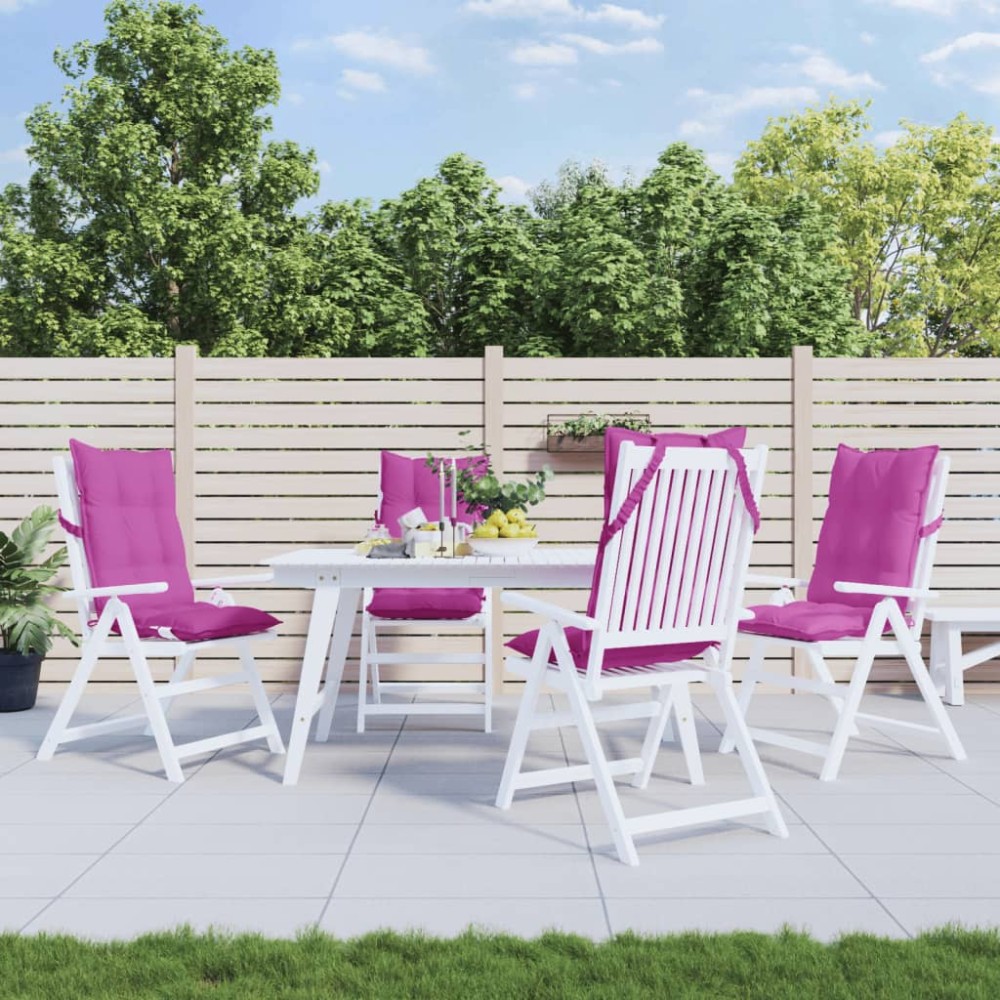 vidaXL Perne de scaun cu spătar înalt, 4 buc, roz, țesătură Oxford