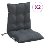 vidaXL Perne scaun cu spătar mic, 2 buc., antracit, textil oxford vidaXL Perne scaun cu spătar mic, 2 buc., antracit, textil oxford
