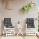 vidaXL Perne scaun cu spătar mic, 2 buc., antracit, textil oxford vidaXL Perne scaun cu spătar mic, 2 buc., antracit, textil oxford