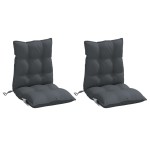 vidaXL Perne scaun cu spătar mic, 2 buc., antracit, textil oxford vidaXL Perne scaun cu spătar mic, 2 buc., antracit, textil oxford