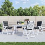 vidaXL Perne scaun cu spătar mic, 4 buc., antracit, textil oxford