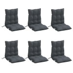 vidaXL Perne scaun cu spătar mic, 6 buc., antracit, textil oxford