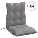 vidaXL Perne scaun cu spătar mic, 4 buc., gri, textil oxford vidaXL Perne scaun cu spătar mic, 4 buc., gri, textil oxford