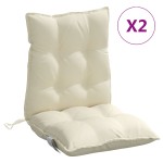 vidaXL Perne scaun cu spătar mic, 2 buc., crem, textil oxford vidaXL Perne scaun cu spătar mic, 2 buc., crem, textil oxford