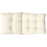 vidaXL Perne scaun cu spătar mic, 2 buc., crem, textil oxford vidaXL Perne scaun cu spătar mic, 2 buc., crem, textil oxford