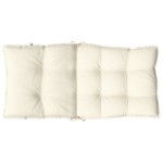 vidaXL Perne scaun cu spătar mic, 4 buc., crem, textil oxford