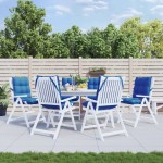 vidaXL Perne scaun spătar mic, 6 buc albastru regal, țesătură Oxford vidaXL Perne scaun spătar mic, 6 buc albastru regal, țesătură Oxford