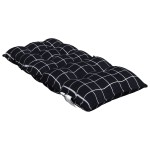 vidaXL Perne scaun cu spătar mic, 2 buc., negru carouri, textil oxford vidaXL Perne scaun cu spătar mic, 2 buc., negru carouri, textil oxford