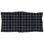 vidaXL Perne scaun cu spătar mic, 2 buc., negru carouri, textil oxford vidaXL Perne scaun cu spătar mic, 2 buc., negru carouri, textil oxford