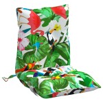 vidaXL Perne scaune cu spătar jos, 4 buc., multicolor, textil oxford