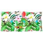 vidaXL Perne scaune cu spătar jos, 4 buc., multicolor, textil oxford