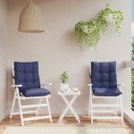 vidaXL Perne scaune cu spătar jos, 2 buc., bleumarin, textil oxford vidaXL Perne scaune cu spătar jos, 2 buc., bleumarin, textil oxford