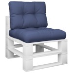 vidaXL Set pernă de paleți, bleumarin, 60x40x12 cm, material textil vidaXL Set pernă de paleți, bleumarin, 60x40x12 cm, material textil
