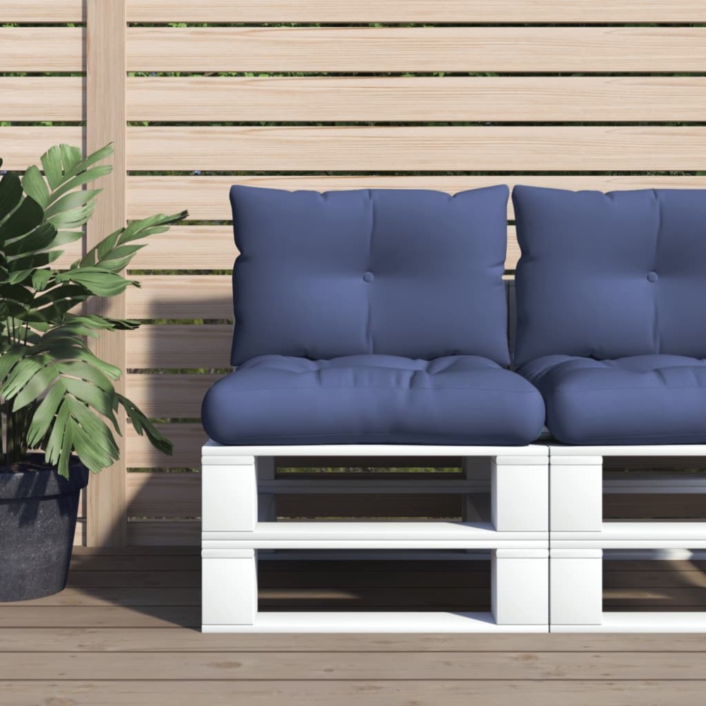 vidaXL Set pernă de paleți, bleumarin, 60x38x13 cm, material textil