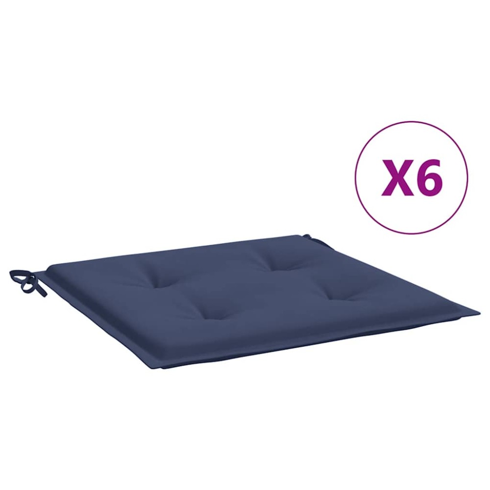 vidaXL Perne pentru paleți 6 buc. bleumarin, 40x40x4 cm, textil Oxford