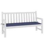 vidaXL Pernă de bancă de grădină bleumarin, 150x50x4 cm, textil Oxford