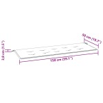 vidaXL Pernă de bancă de grădină bleumarin, 150x50x4 cm, textil Oxford