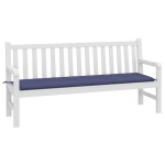 vidaXL Pernă de bancă de grădină bleumarin, 180x50x4 cm, textil oxford