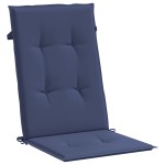 vidaXL Perne scaune cu spătar înalt, 4 buc., bleumarin, textil vidaXL Perne scaune cu spătar înalt, 4 buc., bleumarin, textil