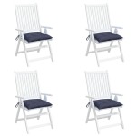 vidaXL Perne de scaun 4 buc. bleumarin 50x50x7 cm textil oxford