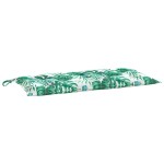 vidaXL Pernă pentru bancă, model frunze, 100x50x7 cm, textil oxford