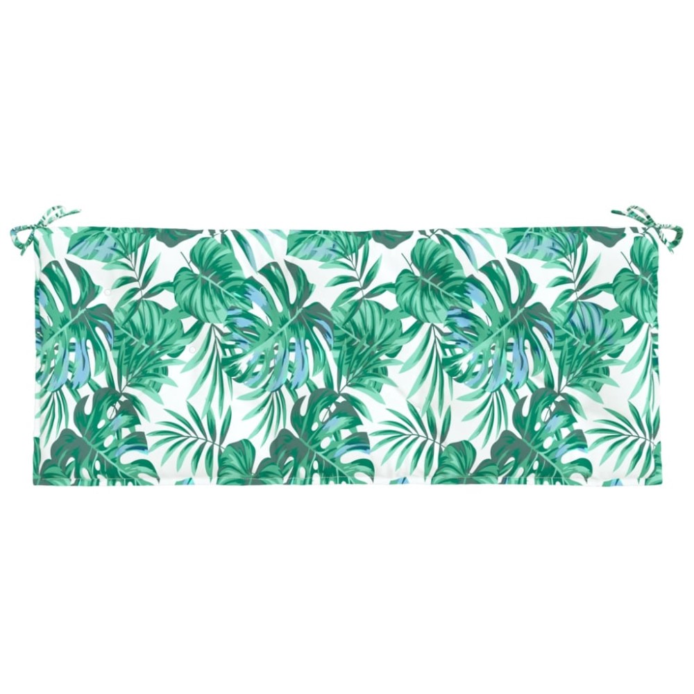 vidaXL Pernă bancă de grădină model frunze, 120x50x7 cm, textil oxford