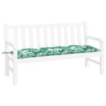 vidaXL Pernă bancă de grădină model frunze, 150x50x7 cm, textil oxford vidaXL Pernă bancă de grădină model frunze, 150x50x7 cm, textil oxford