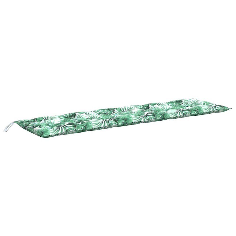 vidaXL Pernă bancă de grădină model frunze, 180x50x7 cm, textil oxford