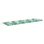 vidaXL Pernă bancă de grădină model frunze, 180x50x7 cm, textil oxford vidaXL Pernă bancă de grădină model frunze, 180x50x7 cm, textil oxford