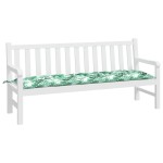 vidaXL Pernă bancă de grădină model frunze, 180x50x7 cm, textil oxford vidaXL Pernă bancă de grădină model frunze, 180x50x7 cm, textil oxford