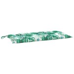 vidaXL Perne bancă de grădină 2 buc., model frunze 100x50x7 cm textil